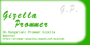 gizella prommer business card